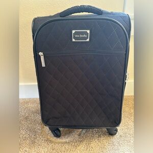 Vera Bradley Black Quilted Spinner Carry on 22 inches